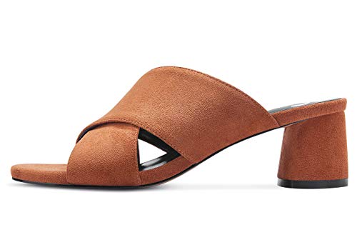 Castamere Womens Chunky Block Heels Slippers Slip-on Strappy